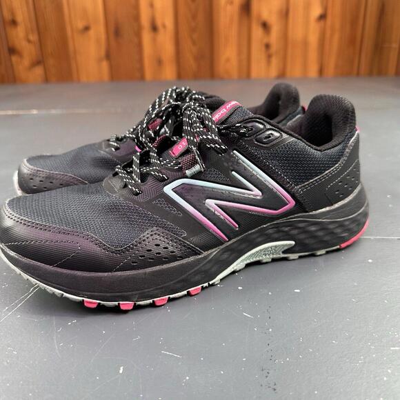 New Balance 410v8 Women’s Size 9 D Trail Running Sneakers Pink Black WT410LC8 - Picture 1 of 10
